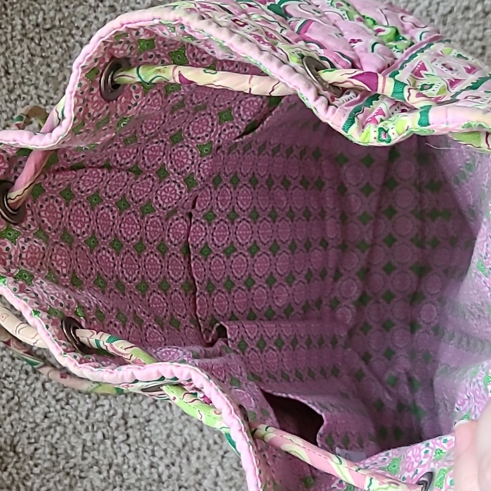 Vera Bradley Pinwheel Pink Drawstring Bag - Picture 4 of 6